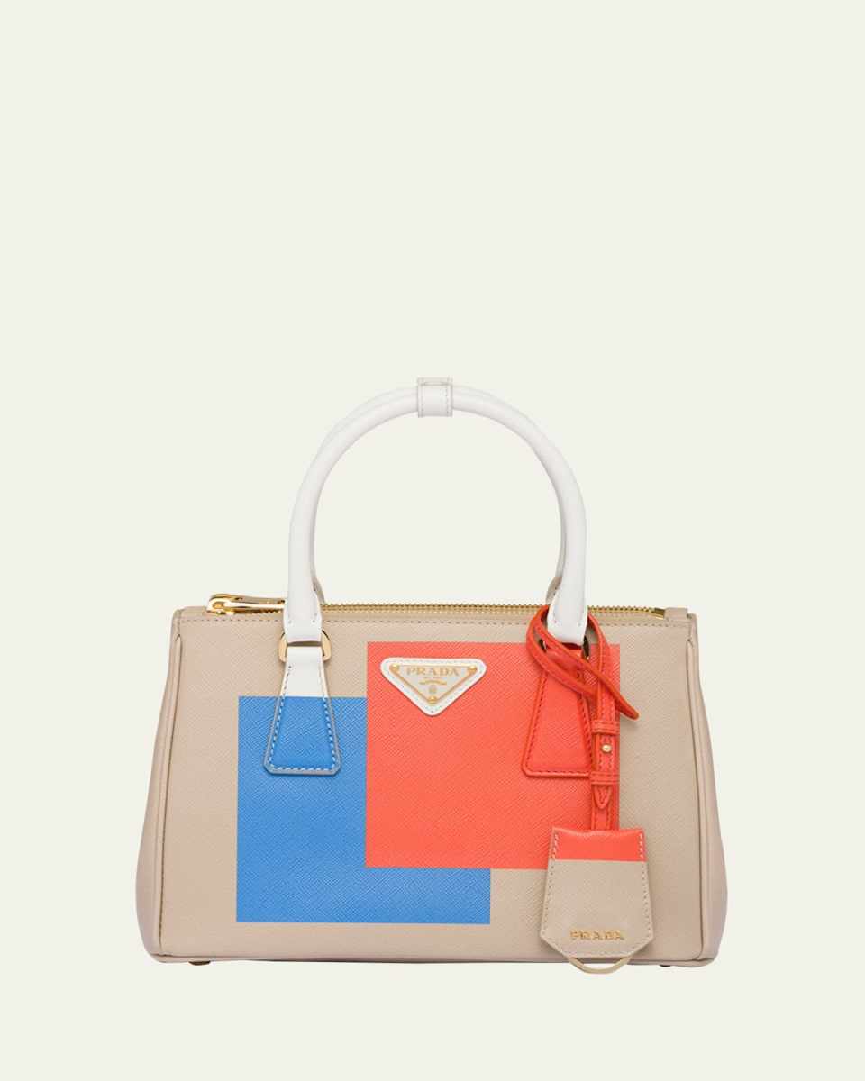 Galleria Small Geometric-Print Top-Handle Bag